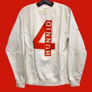 YG 4HUNNID Sweater Adult Medium White Red Logo Spell Out Hip Hop Rap Merch